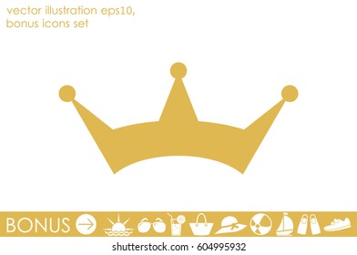 Crown icon vector illustration eps10