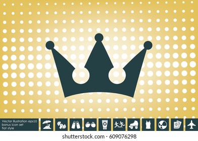 Crown icon vector illustration eps10.
