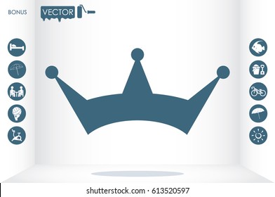 Crown icon vector illustration eps10