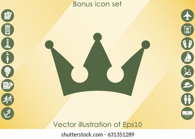 Crown icon vector illustration eps10.