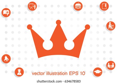 Crown icon vector illustration eps10.