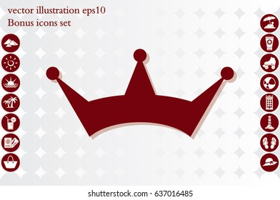 Crown icon vector illustration eps10