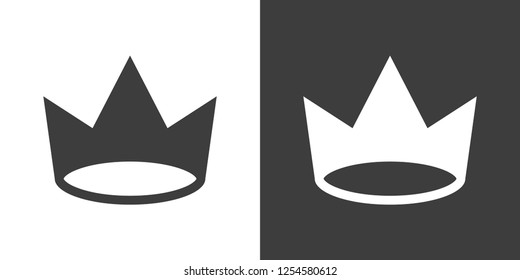 crown icon vector illustration. Flat design style