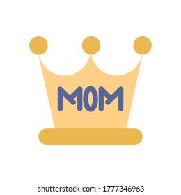 crown icon vector illustration flat style. mother's day icon set.