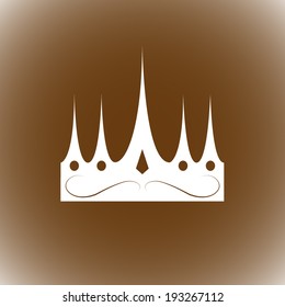 crown icon, vector illustration. Flat design style