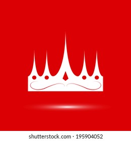 crown icon, vector illustration. Flat design style