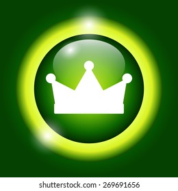 Crown icon, vector illustration. Flat design style
