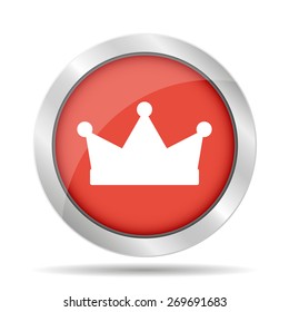 Crown icon, vector illustration. Flat design style