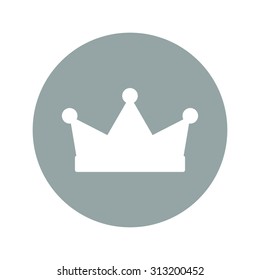 Crown icon, vector illustration. Flat design style