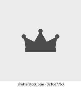 Crown icon, vector illustration. Flat design style
