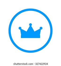 Crown icon, vector illustration. Flat design style