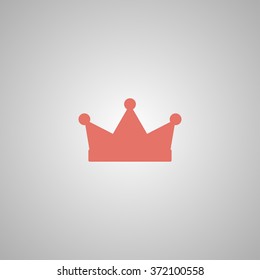 Crown icon, vector illustration. Flat design style