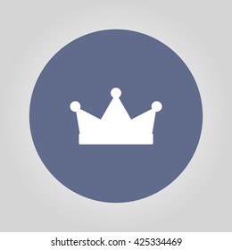 Crown icon, vector illustration. Flat design style