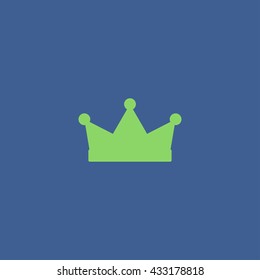 Crown icon, vector illustration. Flat design style