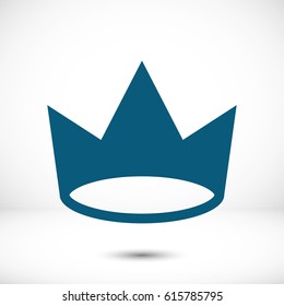 crown icon vector illustration. Flat design style