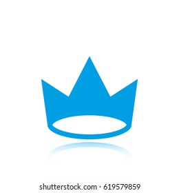 crown icon vector illustration. Flat design style
