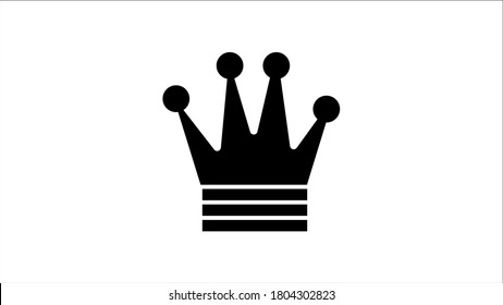 Ilustración vectorial de icono de corona, aislada con fondo blanco