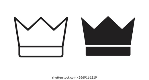 Icono de la corona. Ilustración vectorial. Ilustración vectorial aislada. Ilustración EPS.