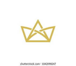 Crown Icon Vector Illustration Logo Template