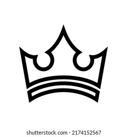 plantilla de logotipo de ilustración vectorial de icono de corona para muchos fines. Aislado sobre fondo blanco.