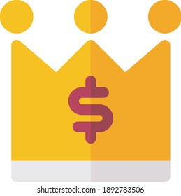 crown icon vector illustration on white background, crown icon, logo crown , logo business