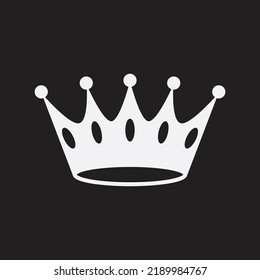 crown icon. Vector illustration of a crown on a black background.