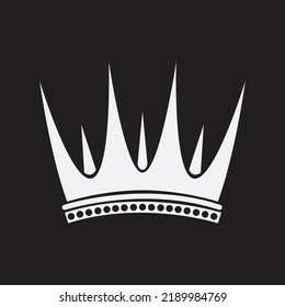 icono de la corona. Ilustración vectorial. fondo negro.