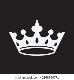 Krone Symbol. Vektorgrafik. schwarzer Hintergrund.