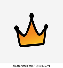 crown icon vector illustration on white