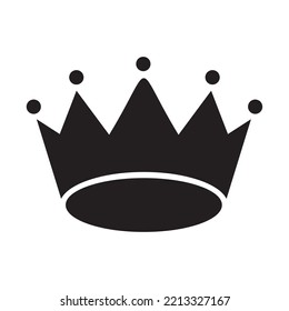 Crown icon Vector illustration on white background. Crown symbol for website design.