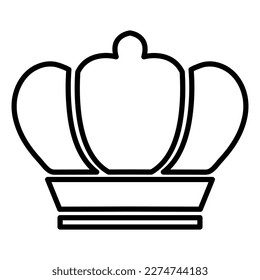 Krone Symbol. Vektorgrafik auf weißem Hintergrund.EPS