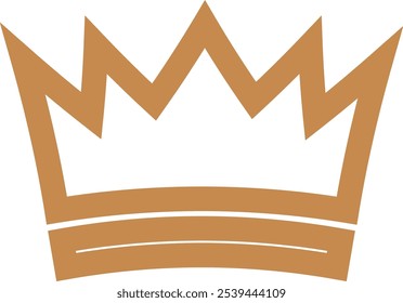 Icono de la corona. Ilustración vectorial en blanco