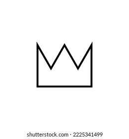Ilustración vectorial de icono de corona. símbolo de la corona