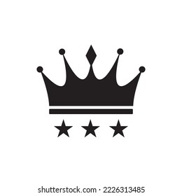 Símbolo de la ilustración del vector de icono de la corona