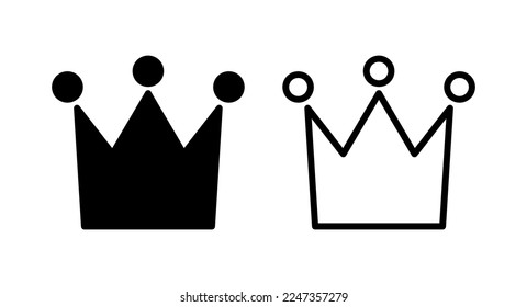 Crown icon vector illustration. crown sign and symbol