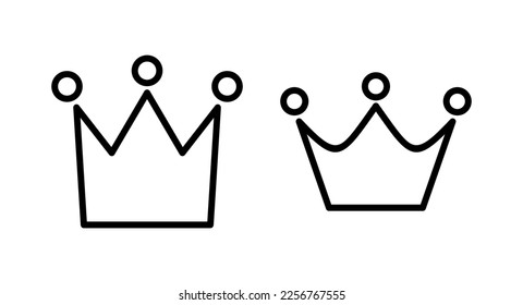 Crown icon vector illustration. crown sign and symbol
