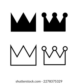 Crown icon vector illustration. crown sign and symbol