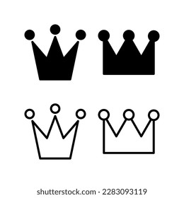 Crown icon vector illustration. crown sign and symbol