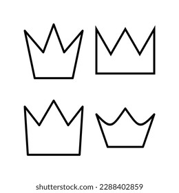 Crown icon vector illustration. crown sign and symbol