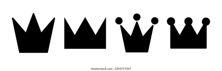 Ilustración vectorial de icono de corona. símbolo de la corona