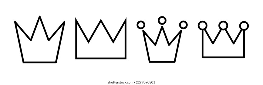 Crown icon vector illustration. crown sign and symbol