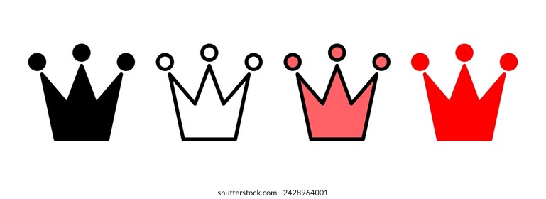 Crown icon vector illustration. crown sign and symbol