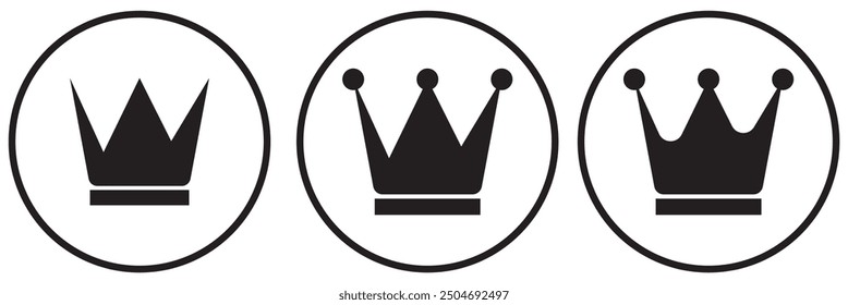 Icono de la corona Ilustración vectorial. signo de la corona y símbolo