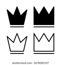 Crown icon vector illustration. crown sign and symbol