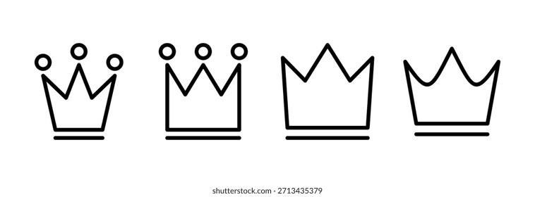 Icono de la corona Ilustración vectorial. signo de la corona y símbolo