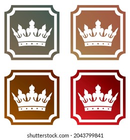 Crown Icon Vector Illustration. Crown Symbol Logo Template Isolated On A White Background
