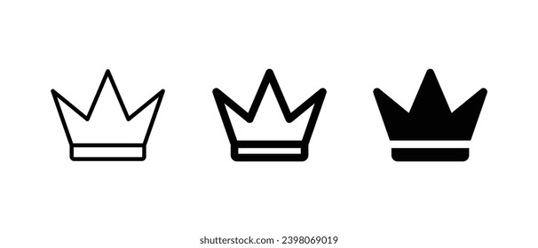 Crown icon vector illustration for web, ui, and mobile apps