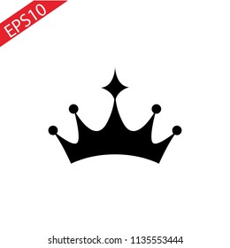 Crown icon. Vector illustration white background. eps 10