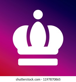 Crown icon vector illustrator creative design purple and pink gradient background