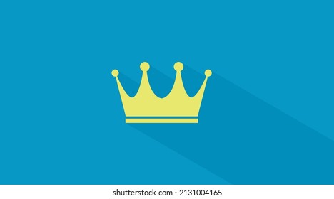 Crown Icon. Vector isolated editable icon illustration with shadow